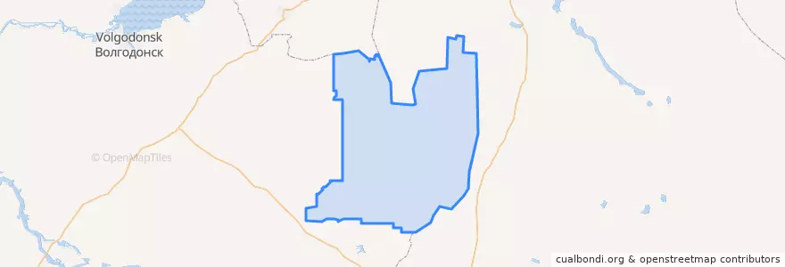 Mapa de ubicacion de Заветинский район.