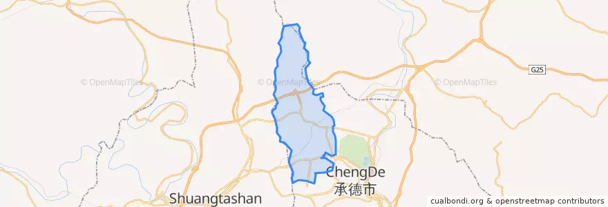 Mapa de ubicacion de 水泉沟镇.
