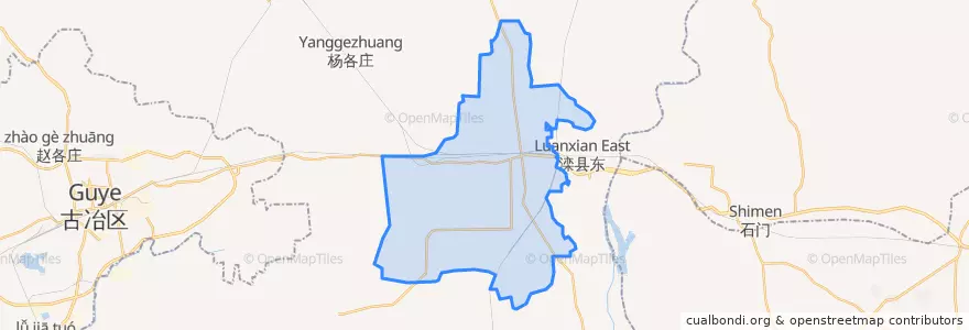 Mapa de ubicacion de Luancheng Subdistrict.