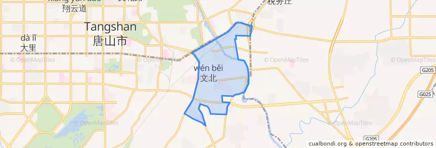 Mapa de ubicacion de Wenhuabeihoujie Subdistrict.