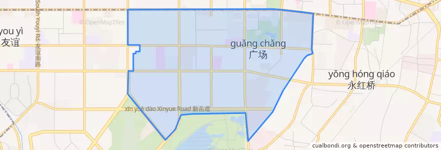 Mapa de ubicacion de Xueyuannanlu Subdistrict.