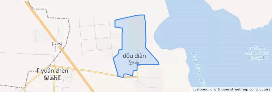Mapa de ubicacion de Doudian Subdistrict.