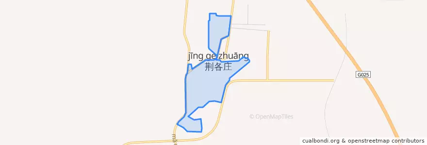 Mapa de ubicacion de 荆各庄街道.