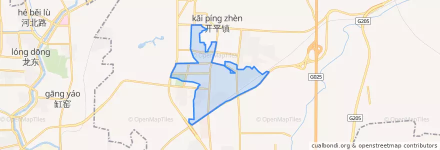 Mapa de ubicacion de 开平街道.