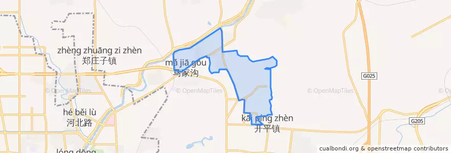 Mapa de ubicacion de 马家沟街道.