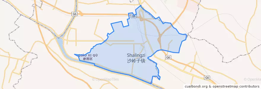 Mapa de ubicacion de Shalingzi.