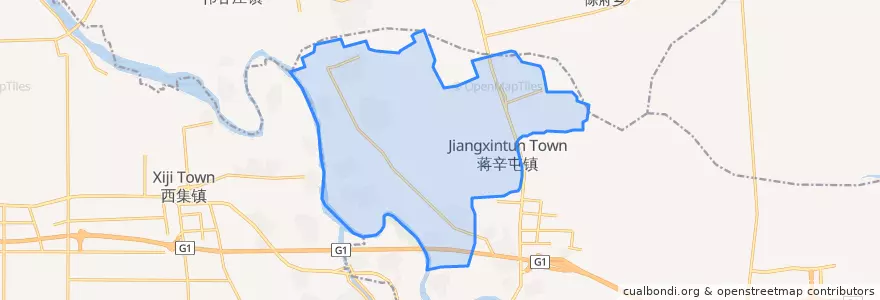 Mapa de ubicacion de 蒋辛屯镇.