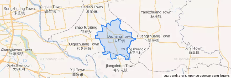 Mapa de ubicacion de Dachang.