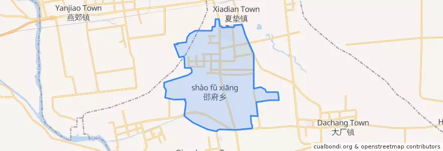 Mapa de ubicacion de 邵府镇.