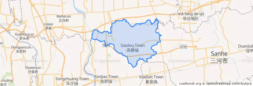 Mapa de ubicacion de 高楼镇.