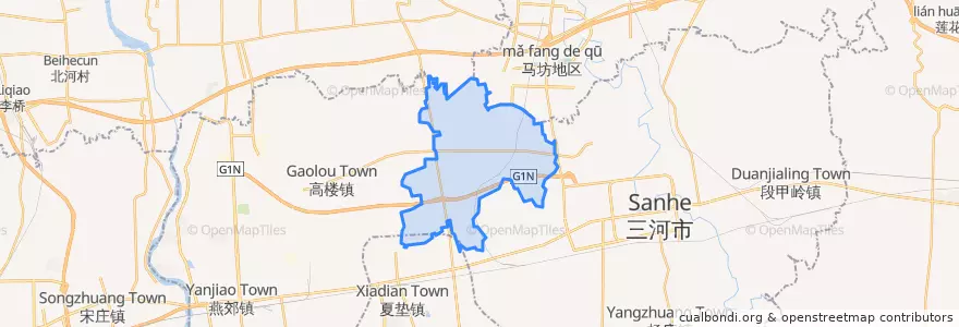 Mapa de ubicacion de 齐心庄镇.