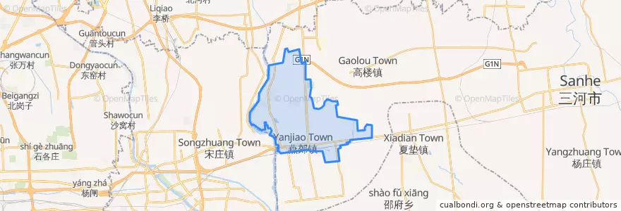 Mapa de ubicacion de 燕郊经济技术开发区.