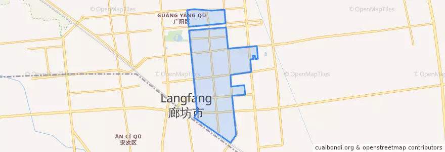 Mapa de ubicacion de Jiefangdao Subdistrict.