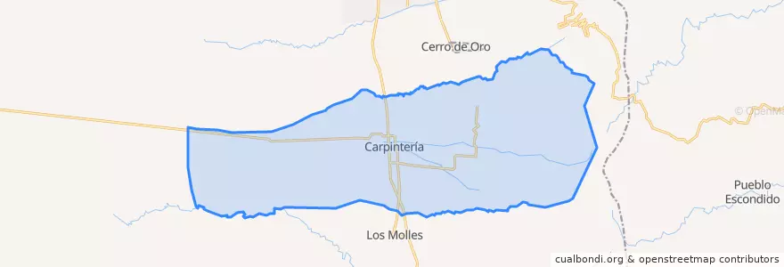Mapa de ubicacion de Comisión Municipal de Carpintería.