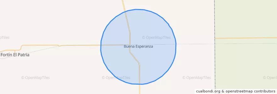 Mapa de ubicacion de Municipio de Buena Esperanza.