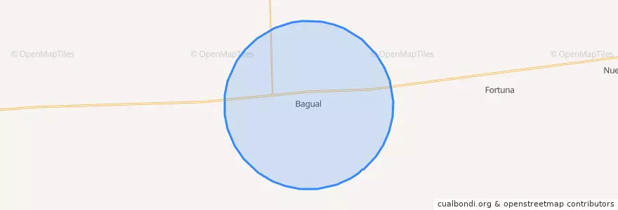 Mapa de ubicacion de Comisión Municipal de Bagual.
