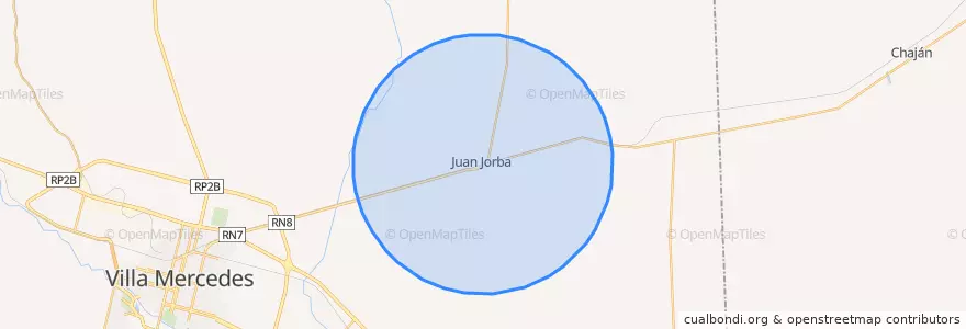 Mapa de ubicacion de Municipio de Juan Jorba.