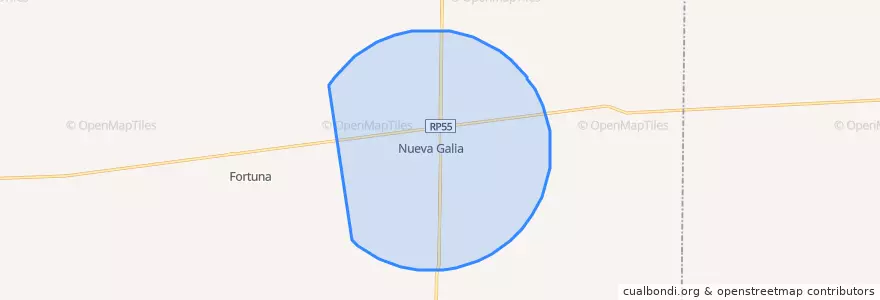 Mapa de ubicacion de Comisión Municipal de Nueva Galia.