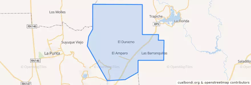 Mapa de ubicacion de Municipio de Estancia Grande.