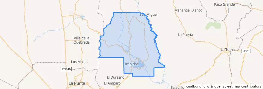 Mapa de ubicacion de Comisión Municipal de El Trapiche.