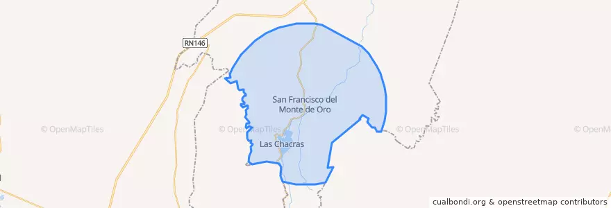Mapa de ubicacion de Municipio de San Francisco del Monte de Oro.
