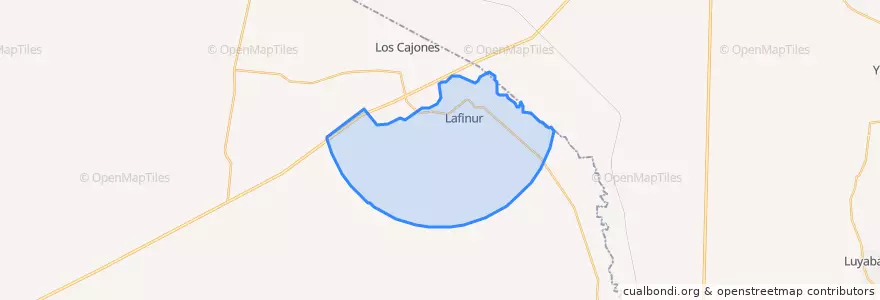 Mapa de ubicacion de Comisión Municipal de Lafinur.