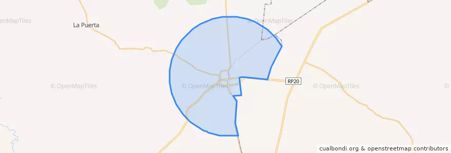 Mapa de ubicacion de Municipio de La Toma.