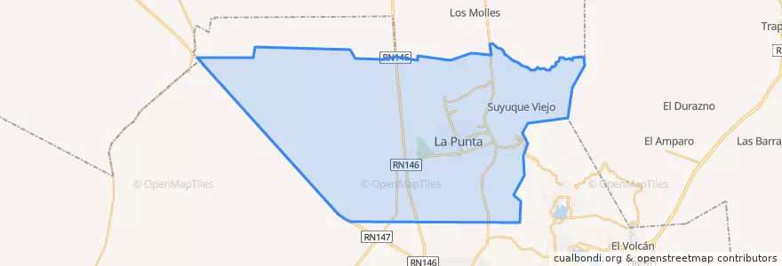Mapa de ubicacion de Municipio de La Punta.