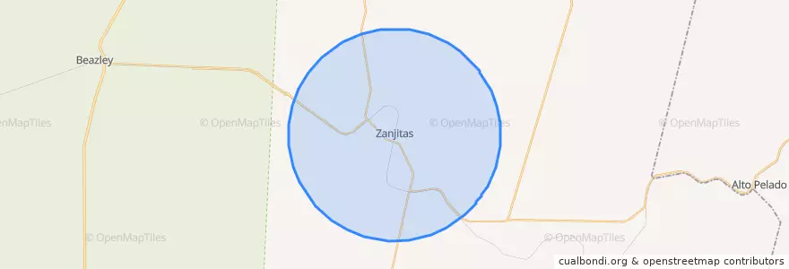 Mapa de ubicacion de Comisión Municipal de Zanjitas.