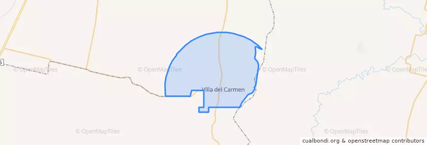 Mapa de ubicacion de Municipio de Villa del Carmen.