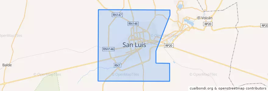 Mapa de ubicacion de Municipio de San Luis.