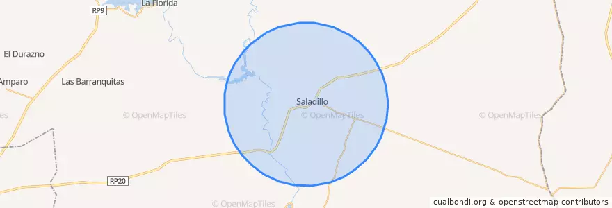 Mapa de ubicacion de Comisión Municipal de Saladillo.