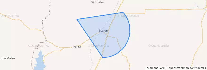 Mapa de ubicacion de Municipio de Tilisarao.