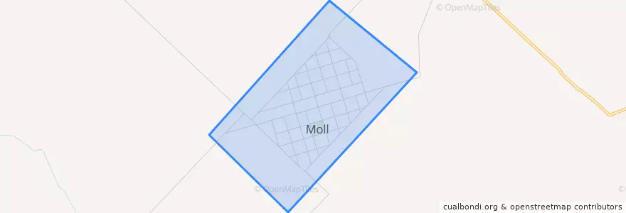 Mapa de ubicacion de Moll.