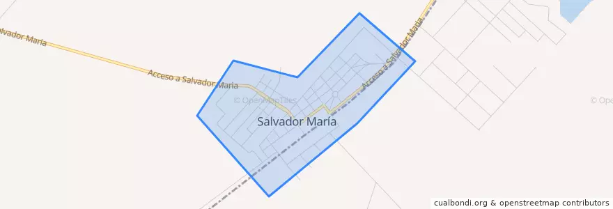 Mapa de ubicacion de Salvador María.