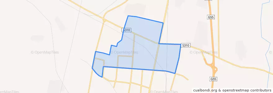 Mapa de ubicacion de 北城街道.