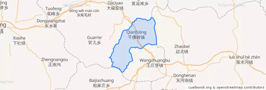Mapa de ubicacion de 千佛岭乡.