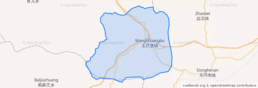 Mapa de ubicacion de 王庄堡镇.