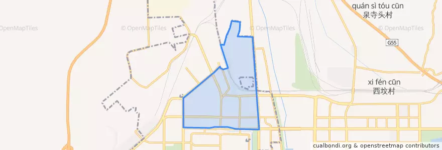 Mapa de ubicacion de Beiguan Subdistrict.