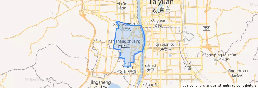 Mapa de ubicacion de 长风西街街道.