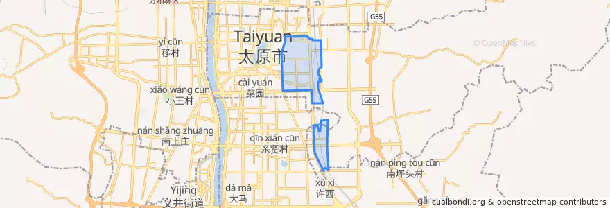 Mapa de ubicacion de 桥东街道.