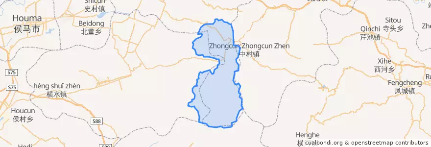 Mapa de ubicacion de 西阎镇.