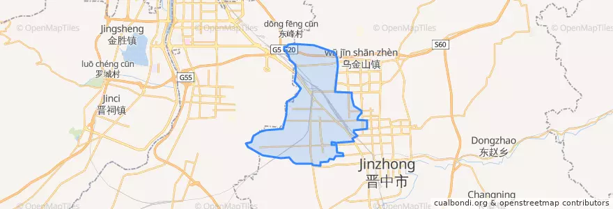 Mapa de ubicacion de 晋中经济开发区.