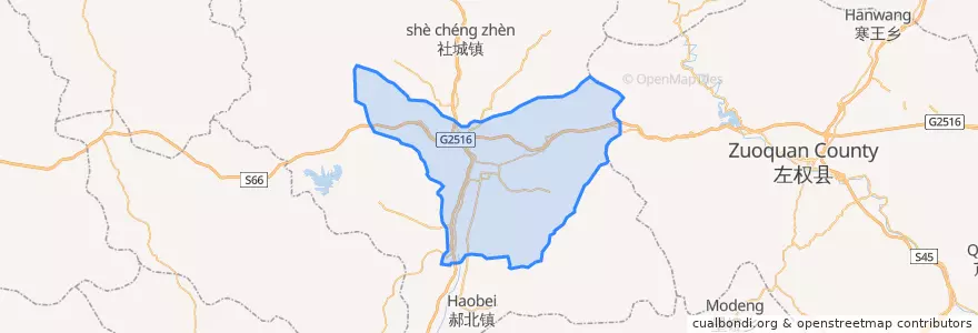 Mapa de ubicacion de 箕城镇.