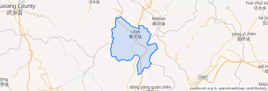 Mapa de ubicacion de 西井镇.
