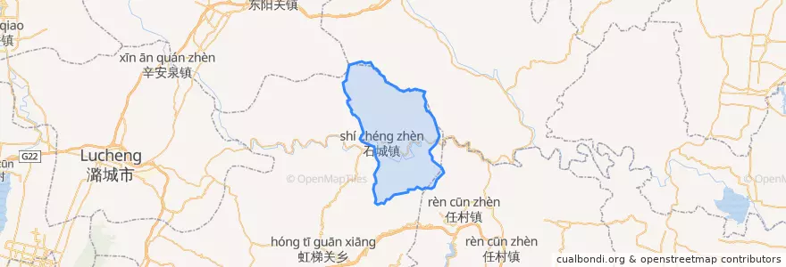 Mapa de ubicacion de 石城镇.