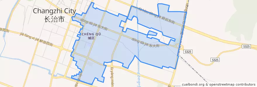 Mapa de ubicacion de 东街街道.
