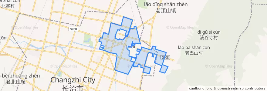 Mapa de ubicacion de Taihangdongjie Subdistrict.