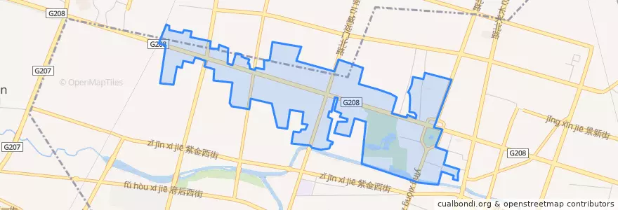 Mapa de ubicacion de Taihangxijie Subdistrict.