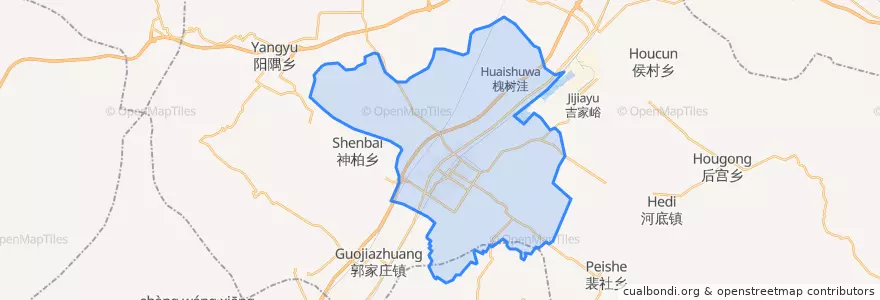 Mapa de ubicacion de 聞喜県.